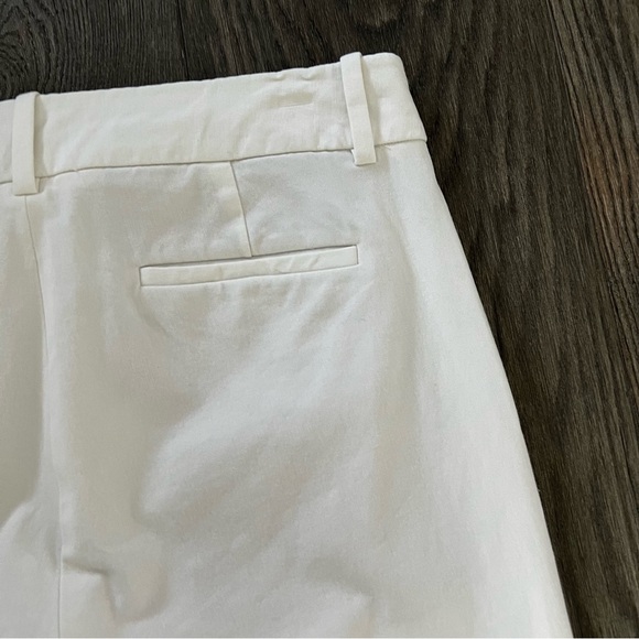 J CREW Teddie White Cotton/Viscose Mid Waist Straight Leg Cropped Pants Size 2 - Picture 8 of 9